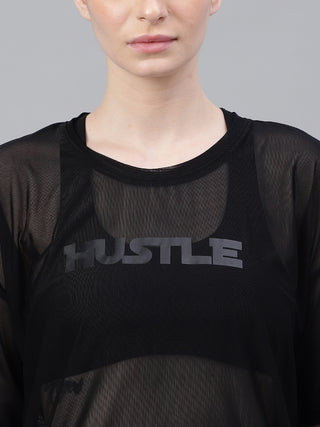 MKH PeakAir Black Training Mesh T-Shirt for Women