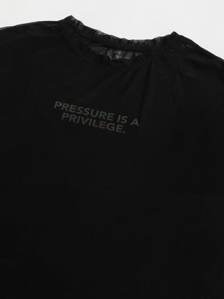 MKH Black Breathable Mesh T-Shirt Women Sporty Gym Look