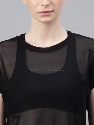 MKH Breathable Mesh T Shirt Womens Easy Layering Fit