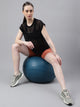 MKH Black Mesh T Shirt Womens Sporty Curved Hem