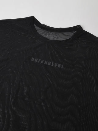 MKH Black Mesh T-Shirt Women Lightweight Workout Essential