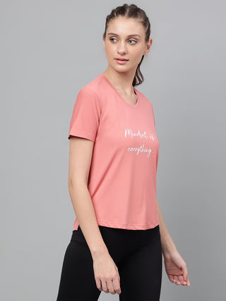 MKH Women Pink Lightweight Training Top for Running and Fitness