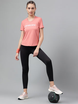 MKH Women Pink Flexible Fitness Activity Top for Training
