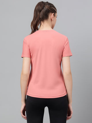 MKH Women Pink Breathable Workout Wear Top for Fitness Training