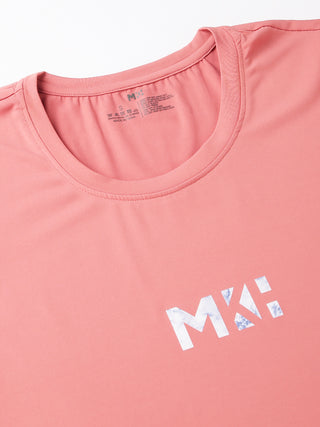 MKH Women Pink Stretchable Fitness Training Top for Outdoor Use