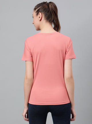 MKH Women Pink Stretchable Fitness Training Top for Outdoor Use