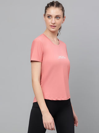 MKH Women Pink Lightweight Sports Top for Workout Sessions