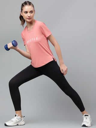 MKH Women Pink Breathable Gym Activity Top for Fitness Routine
