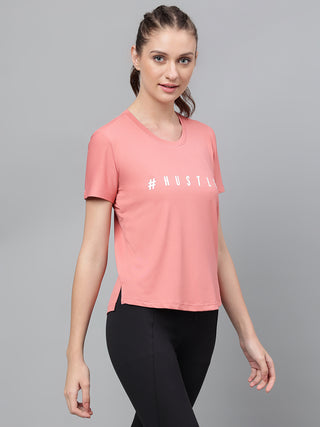 MKH Women Pink Breathable Gym Activity Top for Fitness Routine