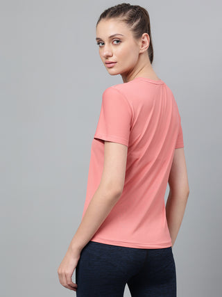 MKH Women Pink Soft Comfort Training Top for Outdoor Fitness