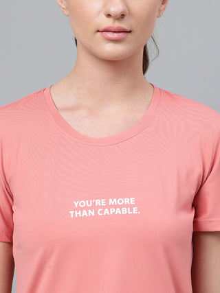 MKH Women Pink Soft Comfort Training Top for Outdoor Fitness