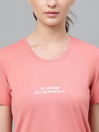 MKH Women Pink Lightweight Fitness Training Top for Daily Use