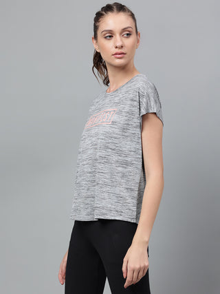 MANIFEST WOMEN BLACK DRI-FIT RELAXED FIT T-SHIRT