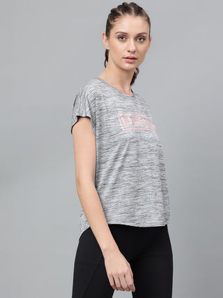 MANIFEST WOMEN BLACK DRI-FIT RELAXED FIT T-SHIRT