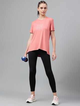 MKH Women Pink Lightweight Breathable T-Shirt for Training Activity