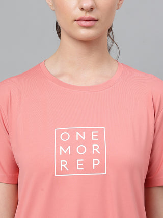 MKH Women Pink Lightweight Breathable T-Shirt for Training Activity
