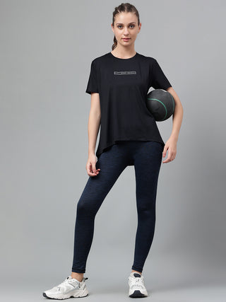 LIFT DROP REPEAT WOMEN BLACK DRI-FIT RELAXED FIT T-SHIRT