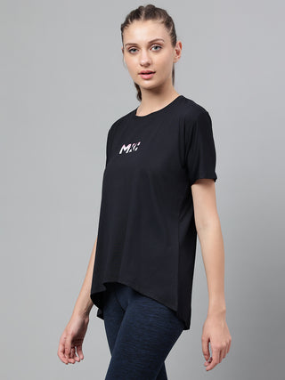 MKH Women Black Breathable Activity Wear Top for Gym Sessions