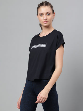 MKH Women Black FlexTrail Sports Activity Top