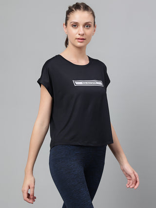 MKH Women Black FlexTrail Sports Activity Top