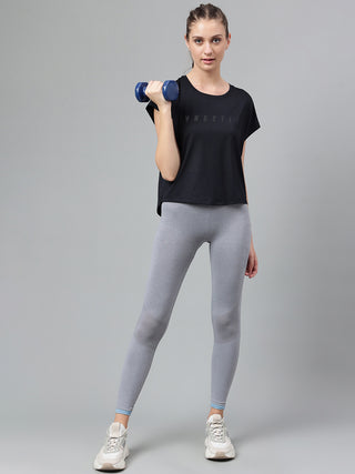MKH Women Black DrySprint Outdoor Workout Wear