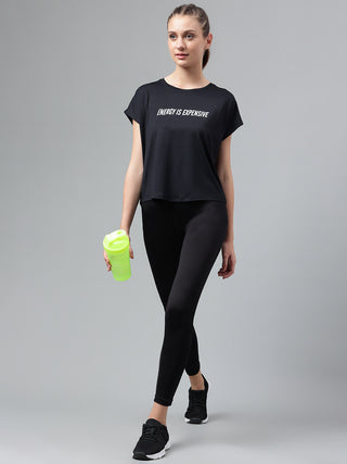 MKH Women Black DrySprint Outdoor Workout Wear
