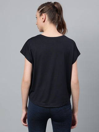 MKH Women Black DynamicWear Fitness Running Top