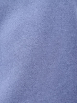 MKH Slate Blue Women Relaxed Weekend Cotton Fleece Sweatshirt