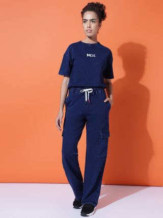 MKH Women Indigo Cargo Co-ord Set