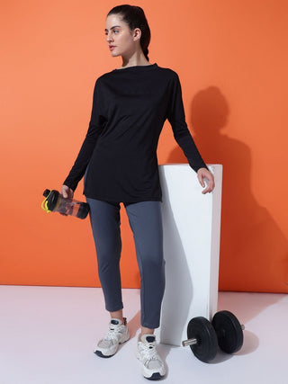 MKH Women Black Everyday Performance T-Shirt