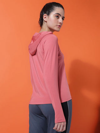 MKH Women Pink Sports Performance T-Shirt