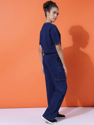 MKH Women Indigo Cargo Co-ord Set