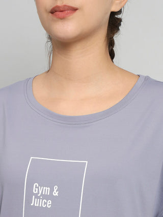 MKH Women Lavender Sports Training T-Shirt