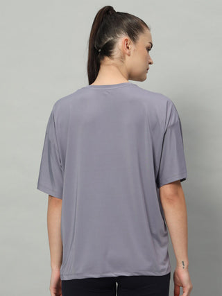 MKH Women Grey Lightweight Fitness T-Shirt for Gym and Running