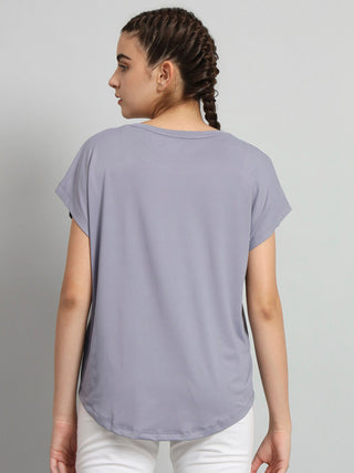 MKH Women Lavender Sports Training T-Shirt
