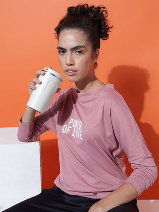 MKH Women Onion Pink Breathable Activewear T-Shirt