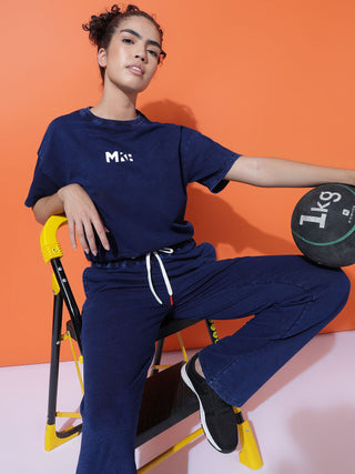 MKH Women Indigo Athleisure Co-ord Set