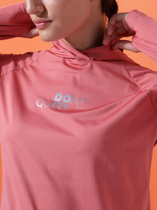 MKH Women Pink Sports Performance T-Shirt