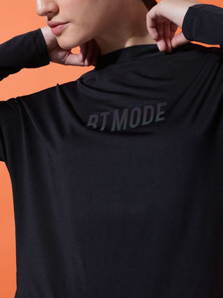 MKH Women Black Sweat Absorb Training T-Shirt
