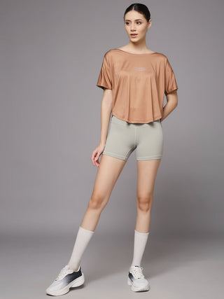 MKH Women Brown Everyday Contemporary Printed T-Shirt