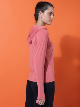 MKH Women Pink Soft Touch Activewear T-Shirt